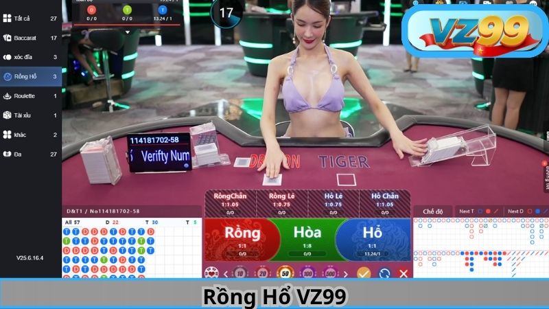 Sảnh WM Casino VZ99 - Đẳng Cấp Đến Từ Ông Trùm Live Casino 3 Rồng Hổ VZ99